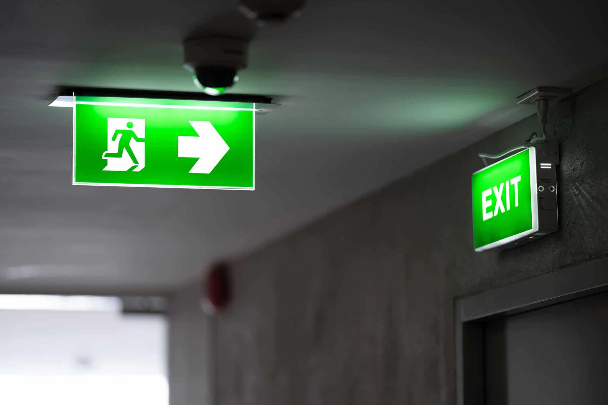 Exit light testing in a Melbourne CBD office building